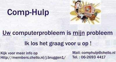 Comp-Hulp, de oplossing voor al uw problemen op computergebied.
