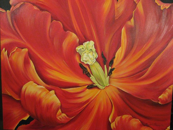Een bloemenschilderij als cadeau
