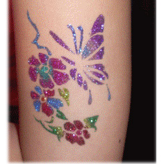 Glitter tattoo
