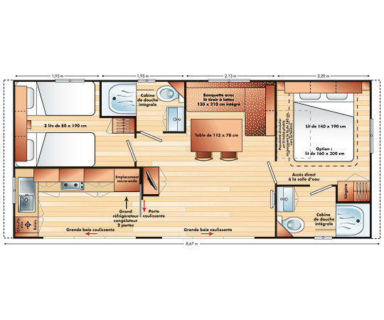 Mobilehome model Riviera te huur op ***camping