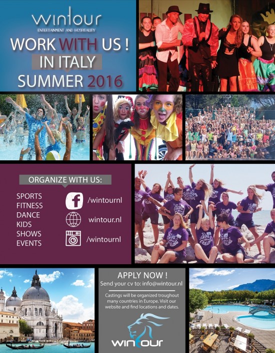 VAKANTIEWERK IN ITALIE ZOMER 2016