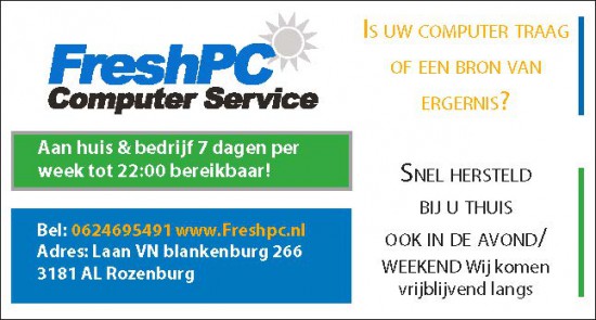 Computer hulp aan Huis regio Rozenburg