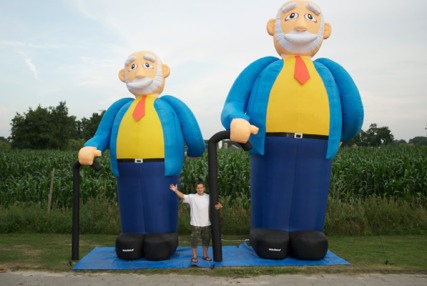 Opblaas abraham sarah ooievaar te huur