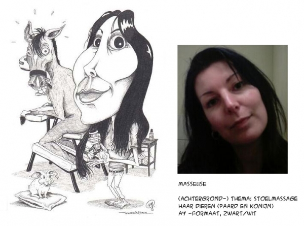 Karikatuur van foto als kado